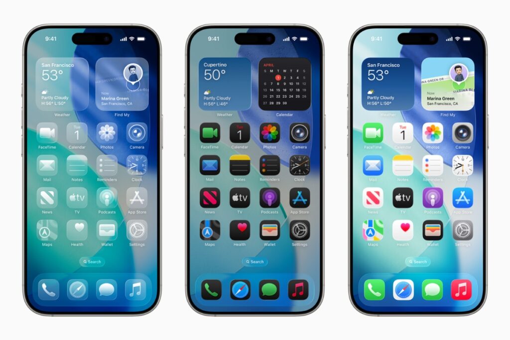 Nâng cấp Ios 26 Giao diện trang chủ